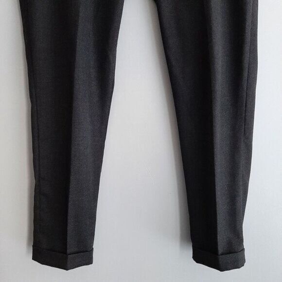 ZARA Slim Fit Cuffed Modern Dress Pants Trousers Gray Men's Sz 34 - Picture 4 of 15